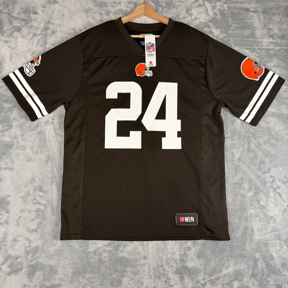 Cleveland Browns Nick Chubb #24 NFL Team Jersey Mens Large Brown Orange NEW